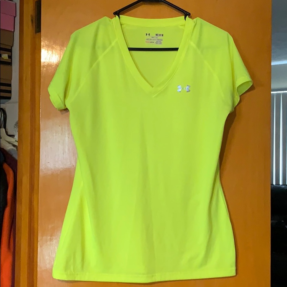 Neon yellow Under Armour T-shirt. Medium